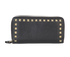 Valentino Rockstud Zipped Wallet, £210, Accessories, Black, Leather, Back view